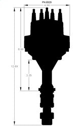 MSD 8529 Ready-To-Run Distributor; Iron Gear; - Truck Part Superstore