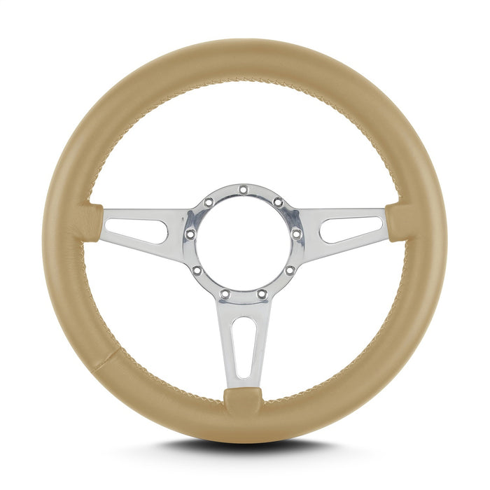 Lokar 85409 Lecarra Mark 4 Supreme Steering Wheel; Tan; Polished Spokes; 14 in. Thick Grip; - Truck Part Superstore