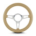 Lokar 85409 Lecarra Mark 4 Supreme Steering Wheel; Tan; Polished Spokes; 14 in. Thick Grip; - Truck Part Superstore