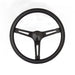 Grant 8541 GT Rally Steering Wheel; 13.75 in. Diameter; Black Rim; 3-Spoke; Black Spokes; - Truck Part Superstore