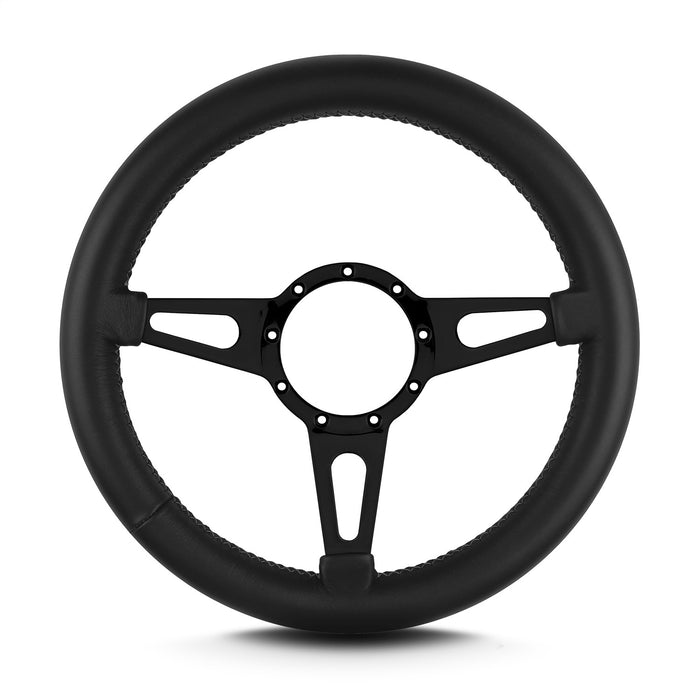 Lokar 85501 Lecarra Mark 4 Supreme Steering Wheel; Black; Black Spokes; 14 in. Thick Grip; - Truck Part Superstore