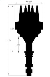 MSD 8552 Ready-To-Run Distributor; Iron Gear; - Truck Part Superstore