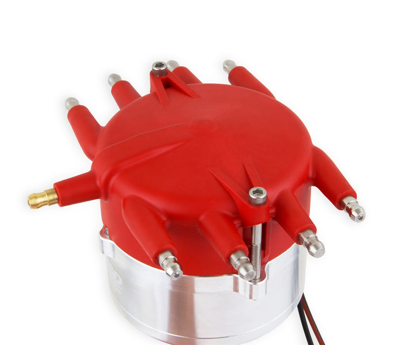 MSD 85804 Crab Cap Distributor; Red; Magnetic Pickup; Steel Gear; - Truck Part Superstore
