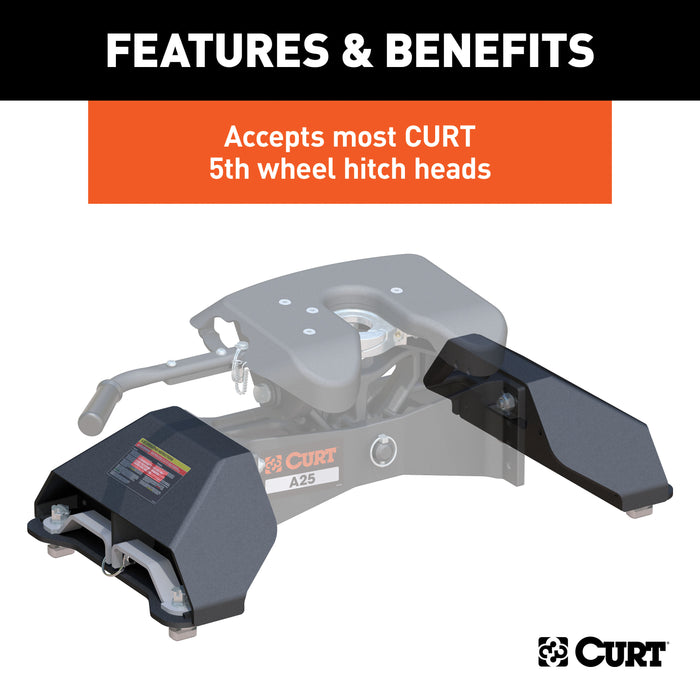 CURT 16017 Puck System 5th Wheel Legs; Select Ford F-250; F-350; F-450; 8ft. Bed; 24K - Truck Part Superstore