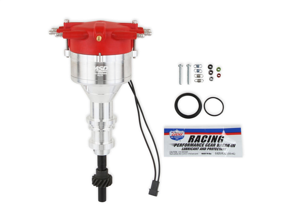 MSD 85844 Crab Cap Distributor; Red; Magnetic Pickup; Steel Gear; - Truck Part Superstore