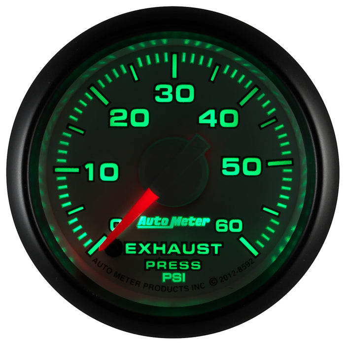 AutoMeter 8592 GAUGE; EXHAUST PRESS.; 2 1/16in.; 60PSI; STEPPER MOTOR; RAM GEN 3 FACTORY MATCH - Truck Part Superstore