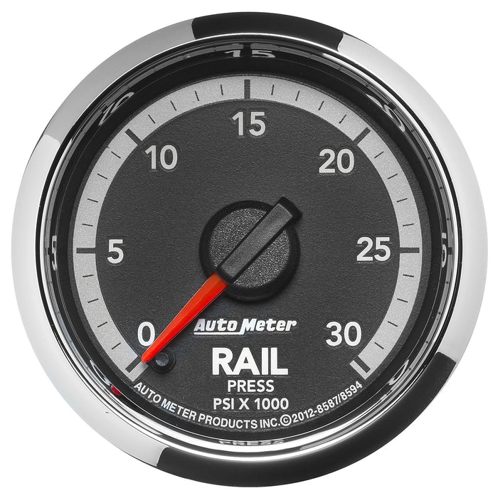 AutoMeter 8594 GAUGE; RAIL PRESS; 2 1/16in.; 30KPSI; DIGITAL STEPPER MOTOR; RAM GEN 4 FACT. MAT - Truck Part Superstore