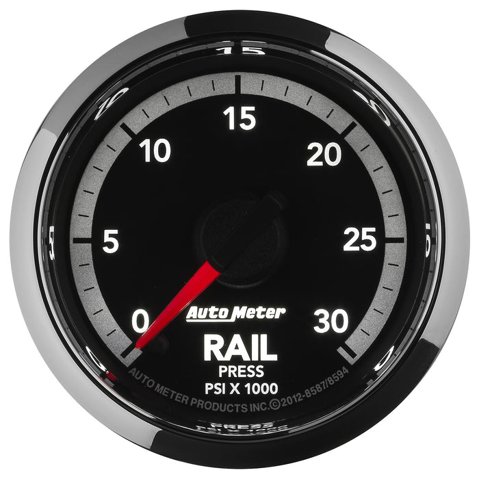 AutoMeter 8594 GAUGE; RAIL PRESS; 2 1/16in.; 30KPSI; DIGITAL STEPPER MOTOR; RAM GEN 4 FACT. MAT - Truck Part Superstore