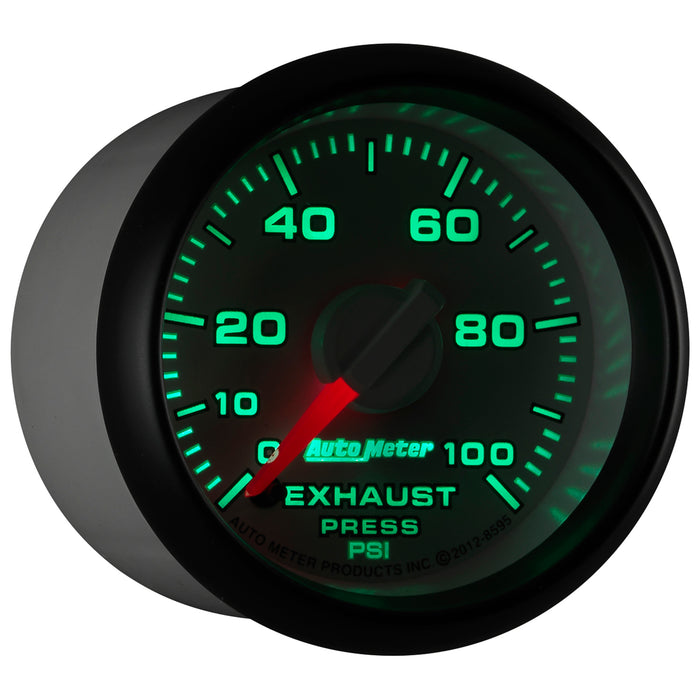 AutoMeter 8595 GAUGE; EXHAUST PRESS.; 2 1/16in.; 100PSI; STEPPER MOTOR; RAM GEN 3 FACTORY MATCH - Truck Part Superstore