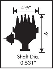 MSD 8595 Ready-To-Run Distributor; Iron Gear; - Truck Part Superstore