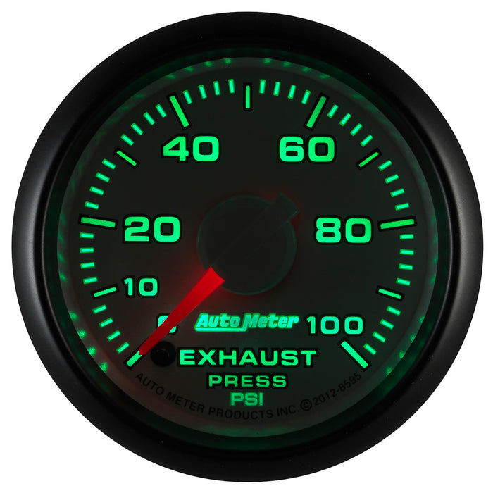 AutoMeter 8595 GAUGE; EXHAUST PRESS.; 2 1/16in.; 100PSI; STEPPER MOTOR; RAM GEN 3 FACTORY MATCH - Truck Part Superstore
