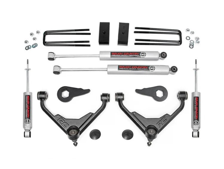 Rough Country 859830 3 Inch Suspension Lift Kit 01-10 2500/3500 PU/SUV 2WD/4WD FK & FF RPO Rough Country - Truck Part Superstore
