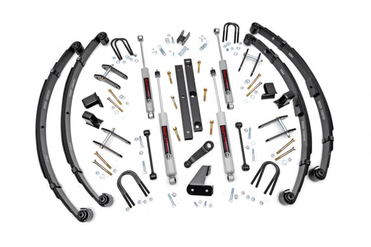 Rough Country 618.2 4.5 Inch Jeep Suspension Lift Kit Power Steering 87-95 4WD Jeep Wrangler YJ Rough Country - Truck Part Superstore
