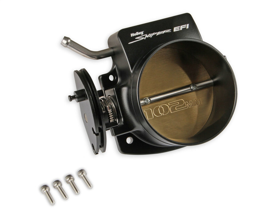 Holley 860005-1 Sniper EFI Throttle Body; 102mm; Black; w/GM IAC Provision; Billet Aluminum; - Truck Part Superstore