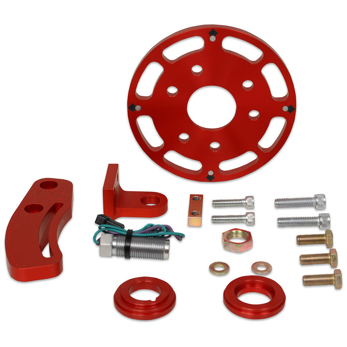 MSD 8600 Crank Trigger Kit; 6.25 in. Balancer; Red; - Truck Part Superstore