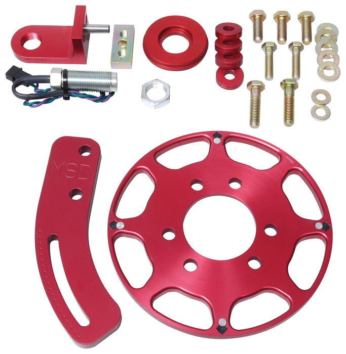 MSD 8610 Crank Trigger Kit; 7 in. Balancer; Red; - Truck Part Superstore