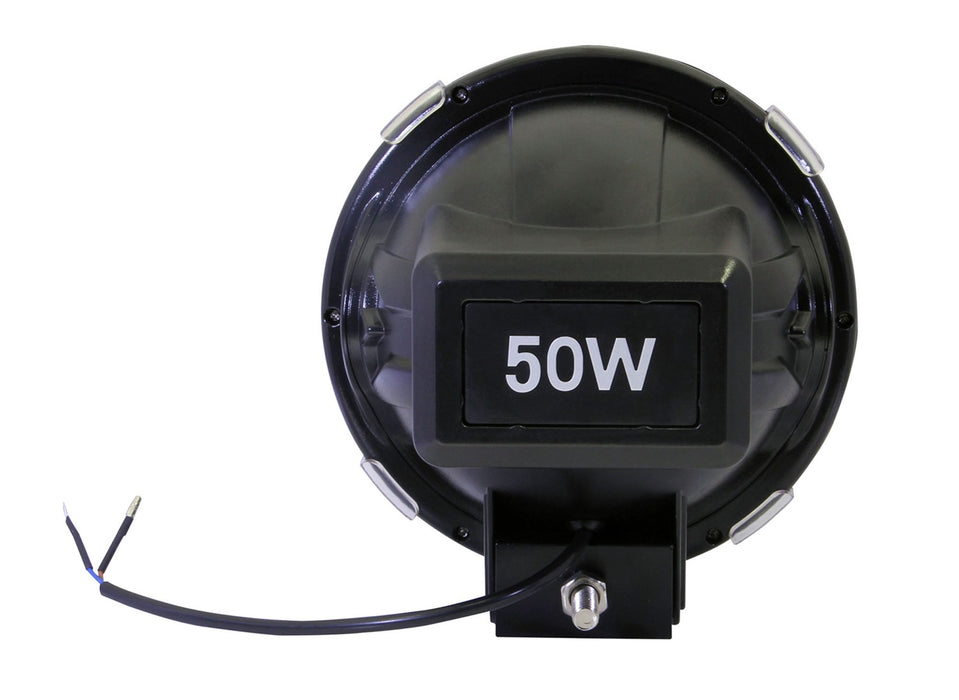 Anzo USA 861136 HID Off Road Light; 7 in.; 50 Watt; w/AnzoUSA Red Bezel; - Truck Part Superstore