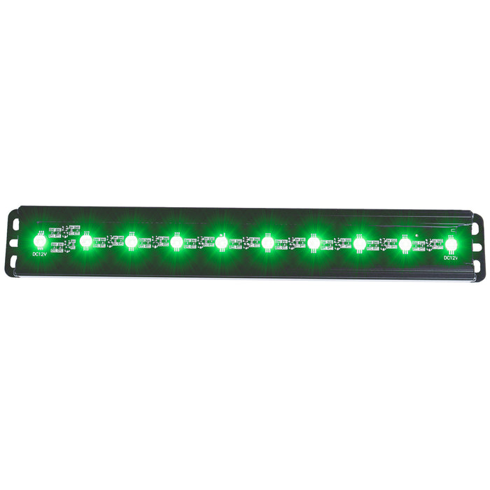 Anzo USA 861151 Slimline LED Light Bar; 12 in.; 10 LEDs; Green LEDs; - Truck Part Superstore