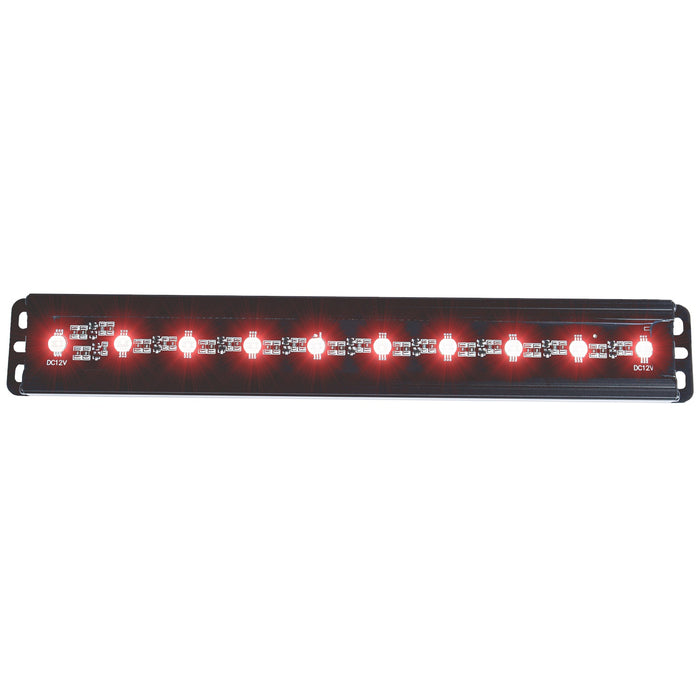 Anzo USA 861152 Slimline LED Light Bar; 12 in.; 10 LEDs; Red LEDs; - Truck Part Superstore
