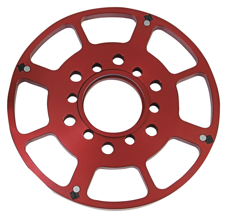 MSD 8611 Crank Trigger Wheel; 7 in. Balancer; Replacement; Red; - Truck Part Superstore