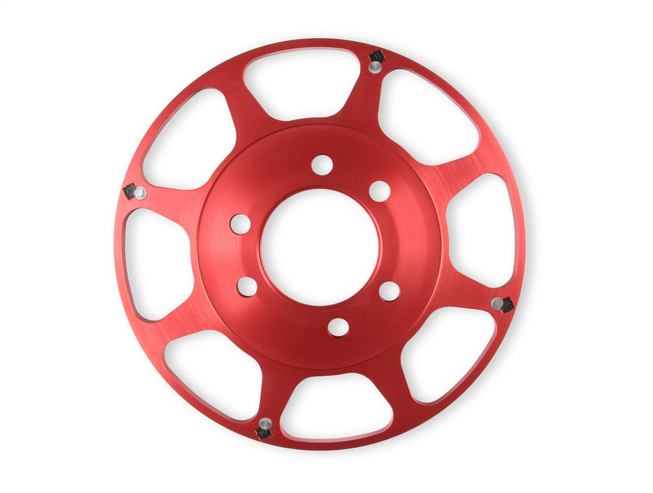MSD 86201 Crank Trigger Kit; 8 in. Diameter; Billet Aluminum Trigger Wheel; Red; - Truck Part Superstore