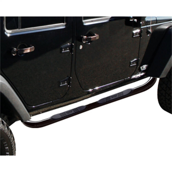 Rampage 8628 Body Side 3 in. Round Step Bar Wheel -To- Wheel - Truck Part Superstore