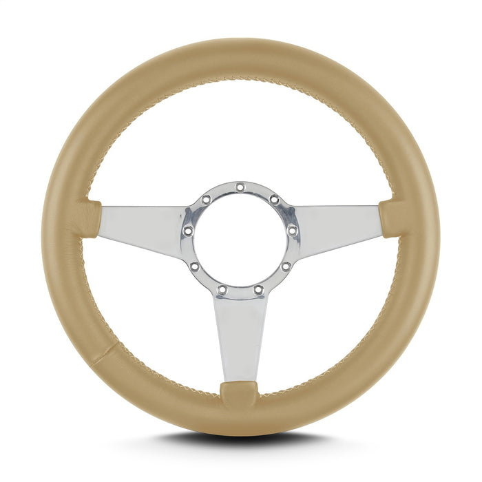 Lokar 86409 Lecarra Mark 4 Standard Steering Wheel; Tan; Polished Spokes; 14 in. Thick Grip; - Truck Part Superstore
