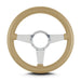 Lokar 86409 Lecarra Mark 4 Standard Steering Wheel; Tan; Polished Spokes; 14 in. Thick Grip; - Truck Part Superstore
