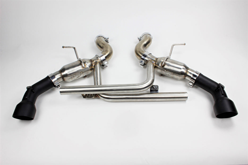 Mishimoto MMEXH-CAM8-16ADTPBK Dual Tip Pro Axleback Exhaust, fits Chevrolet Camaro SS 2016+ - Truck Part Superstore