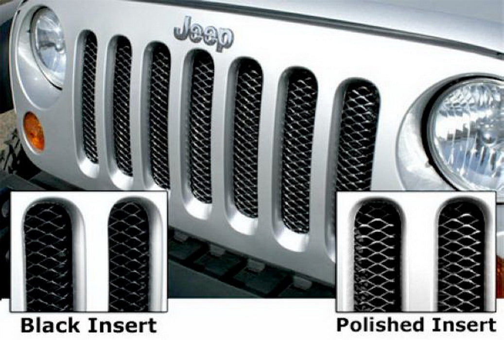 Rampage 86512 Single Piece 3D Grille; Gloss Black Powder Coat; - Truck Part Superstore