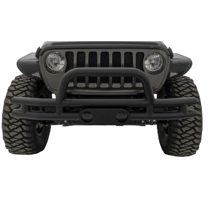 Rampage 86620 Front Double Tube Bumper; w/Hoop; Black; - Truck Part Superstore