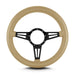 Lokar 86709 Lecarra Mark 4 Double Slot Steering Wheel; Tan; Black Spokes; 14 in. Thick Grip; - Truck Part Superstore