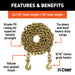 CURT 80308 25ft. Transport Binder Safety Chain with 2 Clevis Hooks (18;800 lbs; Yellow Zinc - Truck Part Superstore