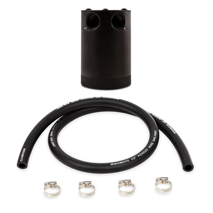 Mishimoto MMBCC-CBTWO-BK Mishimoto Compact Baffled Oil Catch Can, 2-Port - Truck Part Superstore