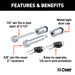 CURT 23527 CURT 23527 Trailer Lock Set for 2-Inch Receiver; 2-1/2-Inch Coupler Latch Span - Truck Part Superstore