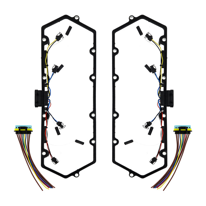 Mishimoto MMGH-F2D-98 Glow Plug Harness - Valve Cover Gasket Set, fits Ford Powerstroke 7.3L 1999-2003 - Truck Part Superstore