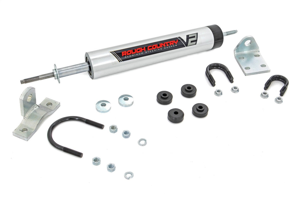Rough Country 8734570 V2 Steering Stabilizer 76-86 Jeep CJ 7 4WD Rough Country - Truck Part Superstore