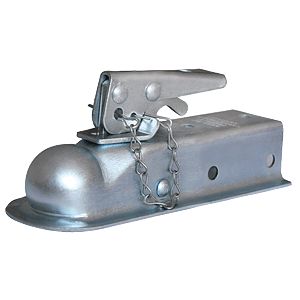 Husky Towing 87070 Strait 2" Wide Chanl Mnt Bolt-On 2K LB Gross Wt Cap 1-7/8" Ball Wedge Latch Raw - Truck Part Superstore
