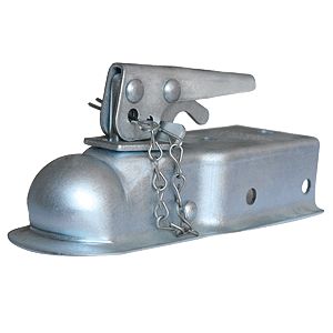 Husky Towing 87071 Strait 2-1/2" Wide Chanl Mnt Bolt-On 2K LB Grs Wt Cp 1-7/8" ball Wedge Latch Raw - Truck Part Superstore
