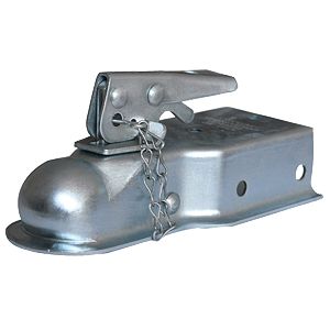 Husky Towing 87072 Strait 3" Wide Chanl Mnt Bolt-On 2K LB Gross Wt Cap 1-7/8" ball Wedge Latch Raw - Truck Part Superstore