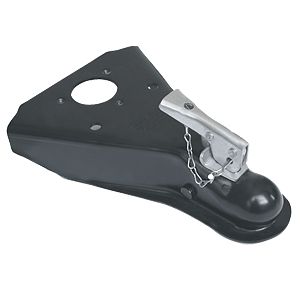 Husky Towing 87077 Weld On To50 Deg Angle Frames 5K Gross Wt Cap 2" Ball Wedge Latch & Chain Black - Truck Part Superstore