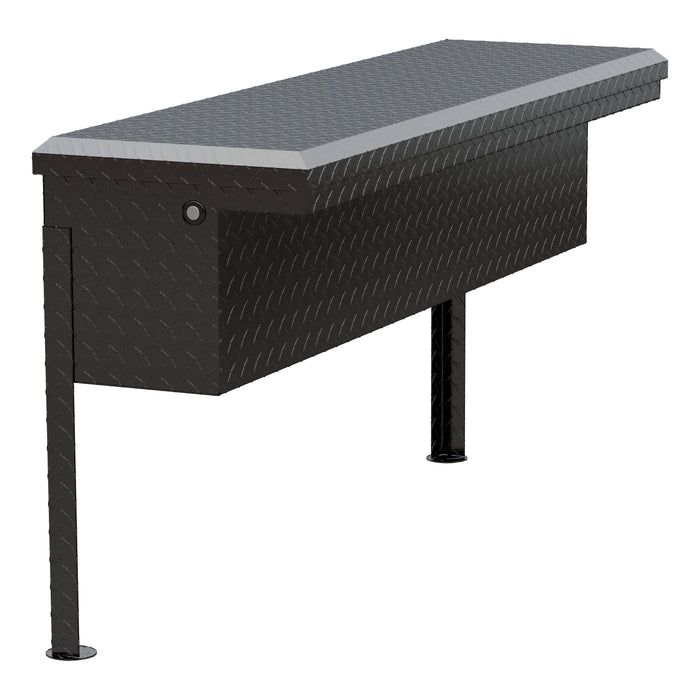 UWS TBSM-48-LP-BLK Gloss Black Aluminum 48in. Truck Side Tool Box; Low Profile (LTL Shipping Only) - Truck Part Superstore