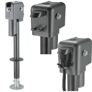 Husky Towing 87248 Elect 3000 LB Cap 18" Travel With 6" Drop Down Leg 3 St& LEDS W/O Remote Slvr - Truck Part Superstore