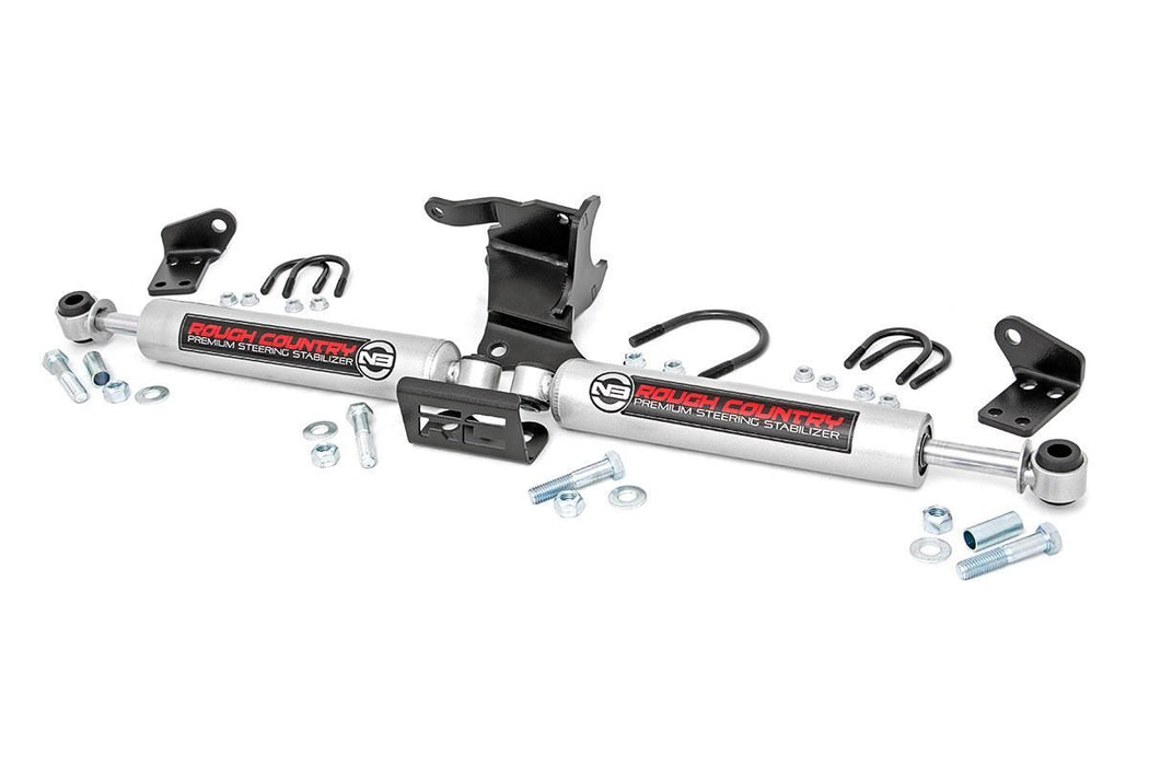 Rough Country 87304 Jeep N3 Dual Steering Stabilizer 18-20 Wrangler JL Gladiator JT Rough Country - Truck Part Superstore