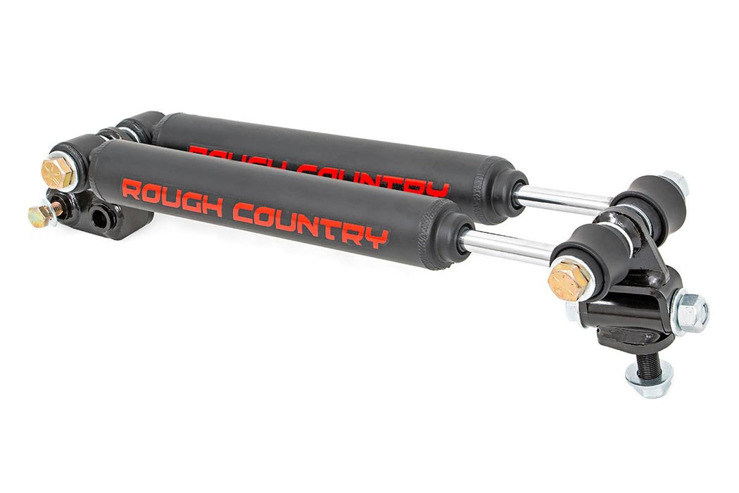 Rough Country 87308 Jeep Dual Steering Stabilizer 97-06 Wrangler TJ 86-92 Comanche MJ 84-01 Cherokee XJ Rough Country - Truck Part Superstore