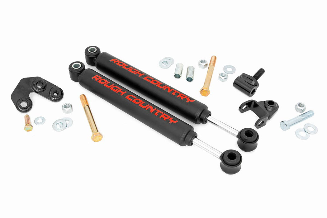 Rough Country 87308 Jeep Dual Steering Stabilizer 97-06 Wrangler TJ 86-92 Comanche MJ 84-01 Cherokee XJ Rough Country - Truck Part Superstore