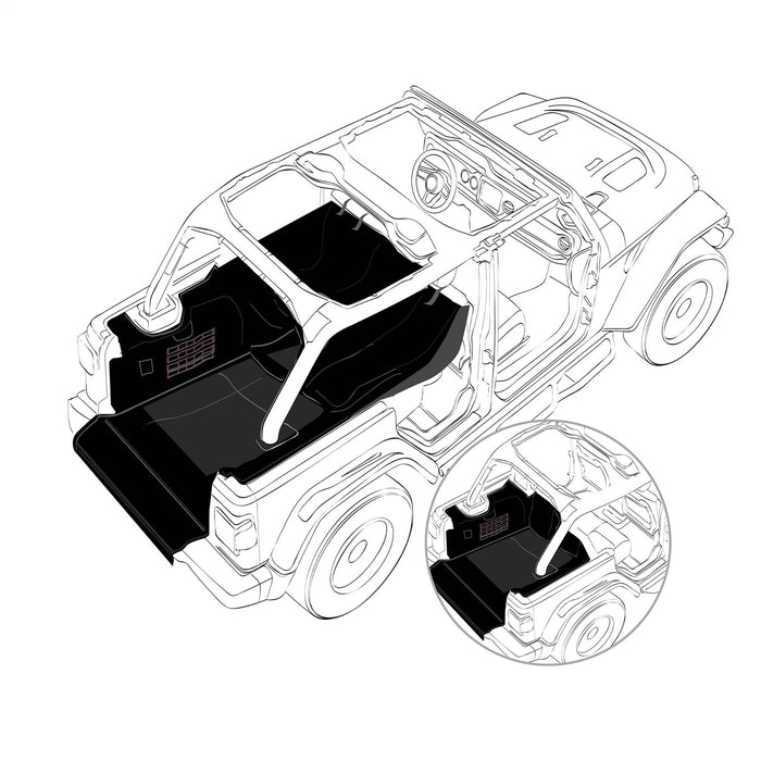 Smittybilt 87401 GEAR Cargo Liner; Black; 600 Denier; Front Or Rear; - Truck Part Superstore