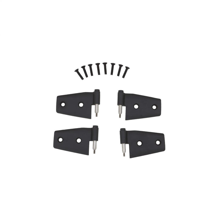Rampage 87641 Door Hinges; For Use w/Full Or Half Doors; Black Powder Coat Stainless; 2 Pair; - Truck Part Superstore