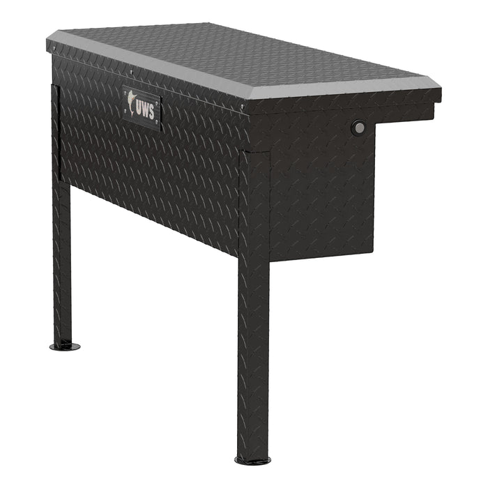 UWS TBSM-36-LP-BLK Gloss Black Aluminum 36in. Truck Side Tool Box; Low Profile (LTL Shipping Only) - Truck Part Superstore