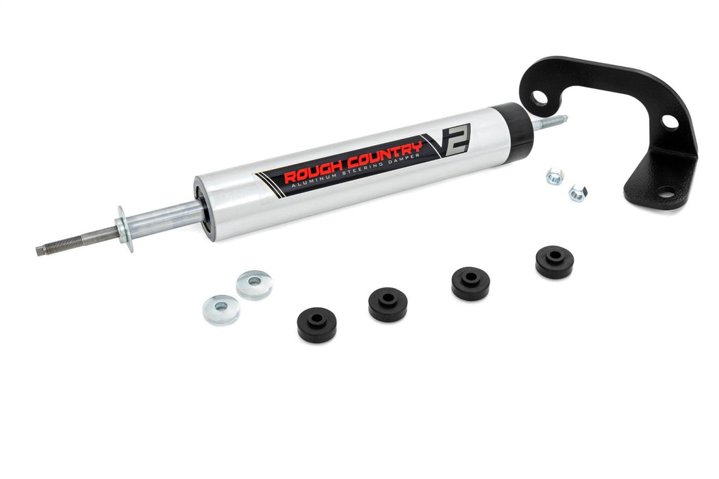 Rough Country 8731270 V2 Steering Stabilizer 8-lug Only 88-00 Chevy C2500/K2500 C3500/K3500 Truck Rough Country - Truck Part Superstore